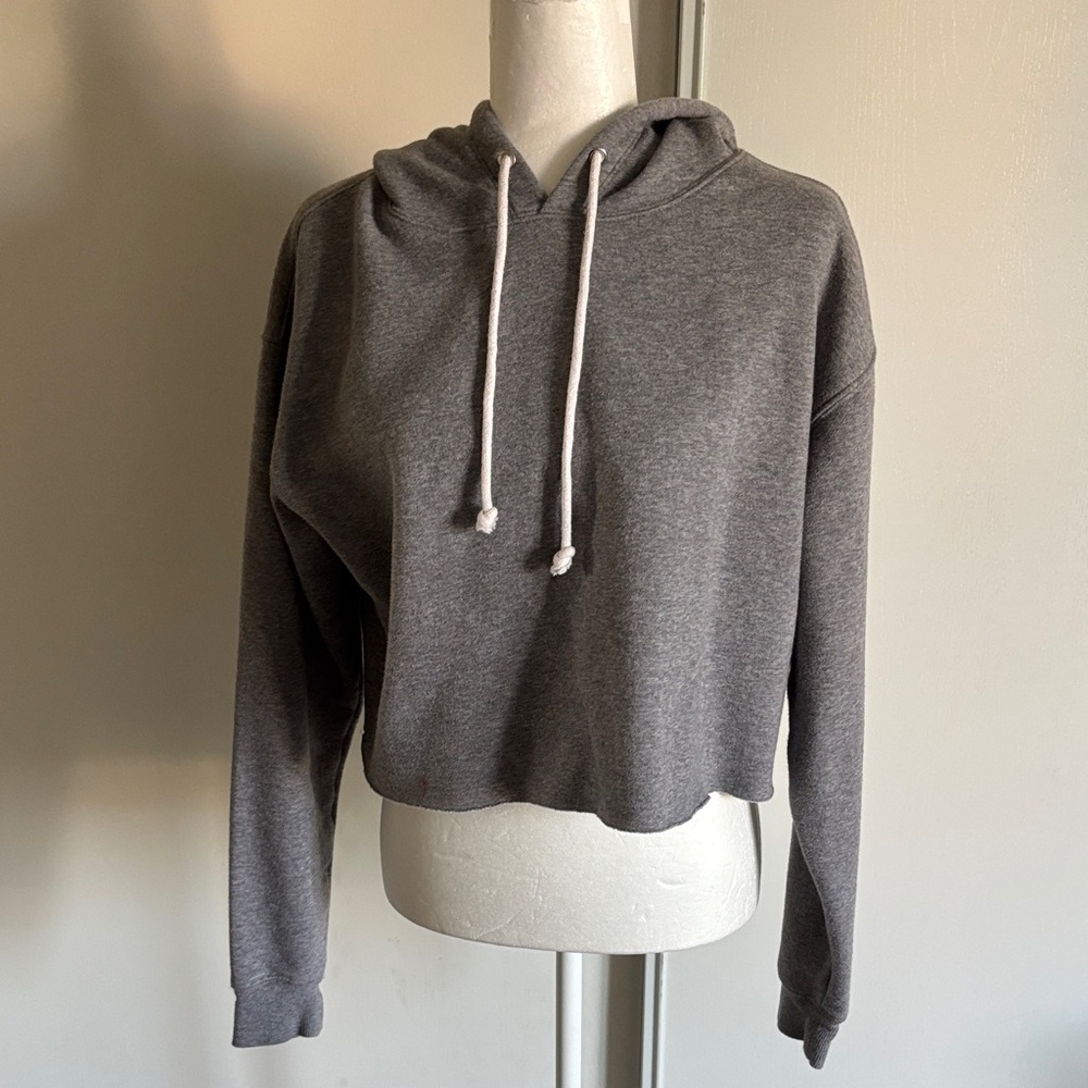 Wild Fable Charcoal Cropped Hoodie